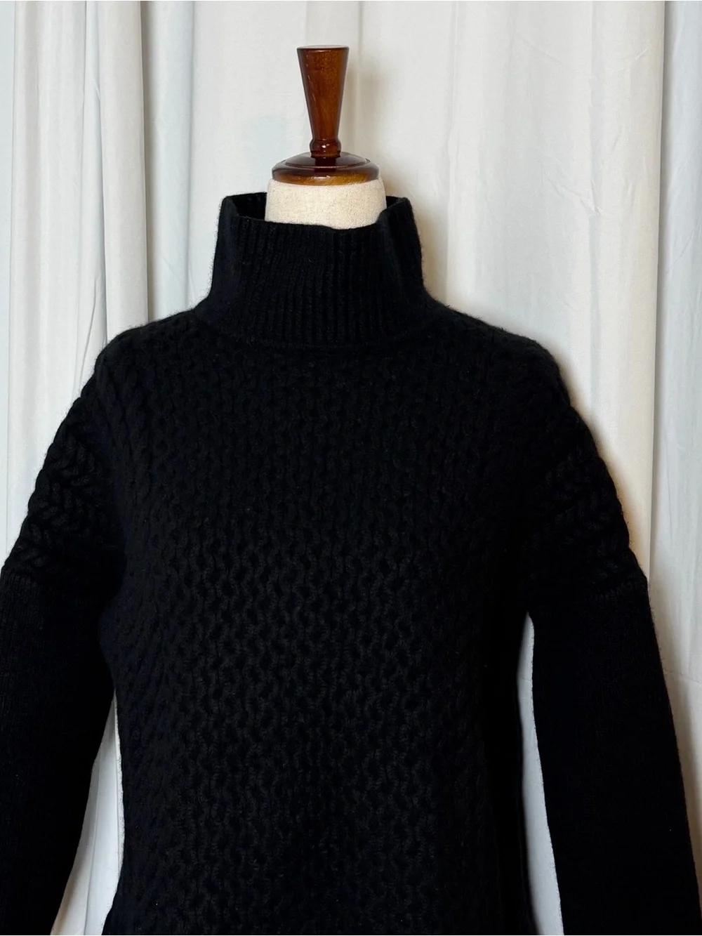 AYR Le Square Black Merino Wool Sweater Small